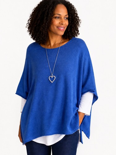 Poncho donna italiano morbido
