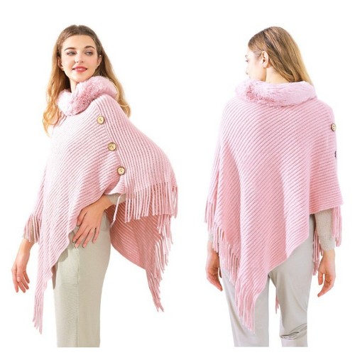 Poncho donna pelliccia