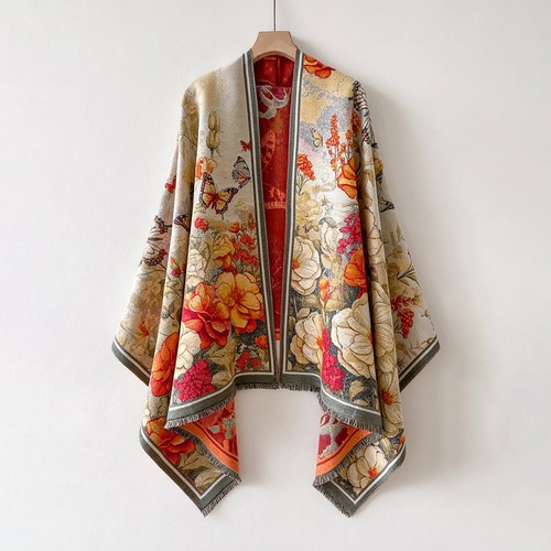 Poncho donna maglia mantello