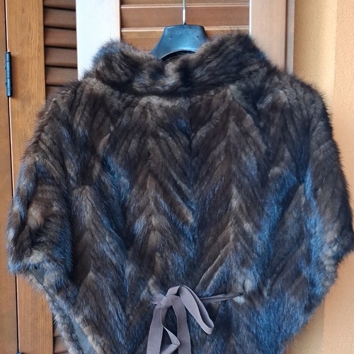 Poncho donna pelliccia - , marrone