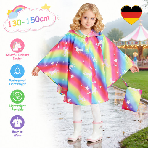 Poncho antipioggia unicorno