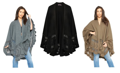 Poncho donna qualità maglia