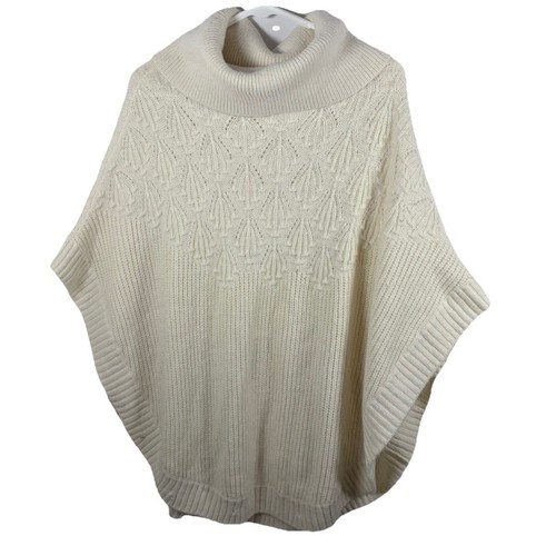 Poncho maglione talbots avorio - maglione,