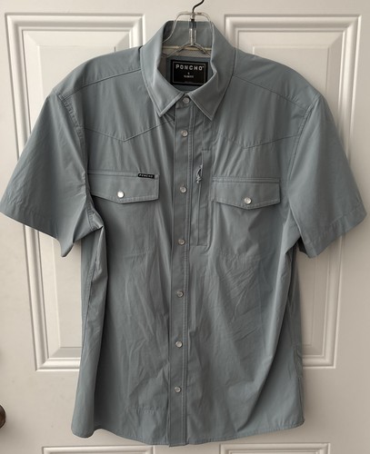 Poncho camicia blu - slim, fit
